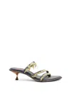 Diesel D-havanna Kittie-frayed-denim Mules With Crystals