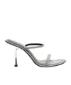 Diesel Heeled Mules In Crystal Denim In Gray