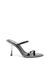 Diesel D-havanna-strappy Patent Mules With Crystals In Black