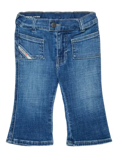 Diesel Babies' D-heki-b Flared Jeans In Blue