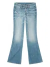 Diesel D-hush 09m58 Bootcut Jeans In Blue