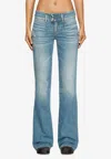 Diesel D-hush Boot-cut Jeans In Blue