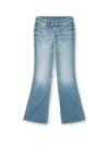 Diesel Whisper Low Waist Slim Leg Flared Jeans In Blue