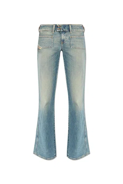 Diesel D-ebbey Bootcut Denims With Low Waist L.32 In Blue