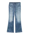 Diesel D-hush Partially Organic Cotton Flared Jeans With Back Logo Patch