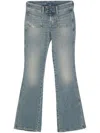 Diesel D-ebbey Bootcut Denims With Low Waist L.32 In Blue