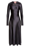Diesel ® D-iamo Draped Long Sleeve Dress In Black
