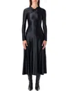 Diesel D-iamo Midi Logo Dress In Black