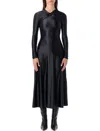 Diesel D-iamo Midi Logo Dress In Black