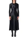 Diesel D-iamo Midi Logo Dress In Black