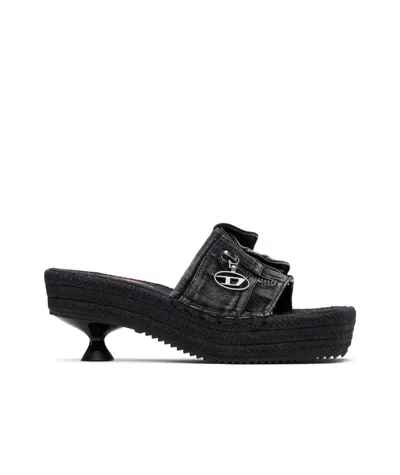 Diesel D-ibiza 40 Pck Mules In Black
