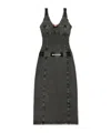 Diesel Gray D-inny Midi Dress In Black