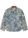 Diesel Jacket In Floating-thread Denim In 01