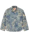 Diesel Jacket In Floating-thread Denim In Blue