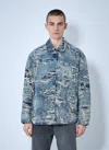 Diesel Jacket In Floating-thread Denim In Denim