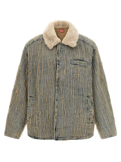 DIESEL D-IVAR-S PUFFER JACKETS LIGHT BLUE