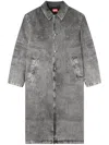 Diesel D-jack-s1 Single-breasted Coat In 02 Dark Grey