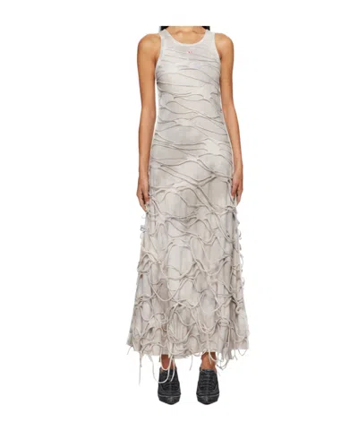 Diesel D-jaral Cotton Maxi Dress In White