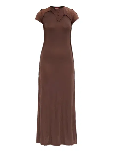 Diesel D-jary Maxi Dress In Brown