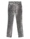 Diesel Houndstooth Pattern Jeans With Flared Leg Design In Multi