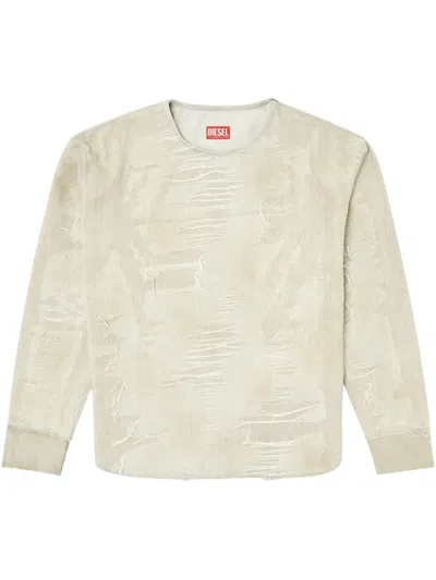 Diesel D-just Sweatshirt In Beige