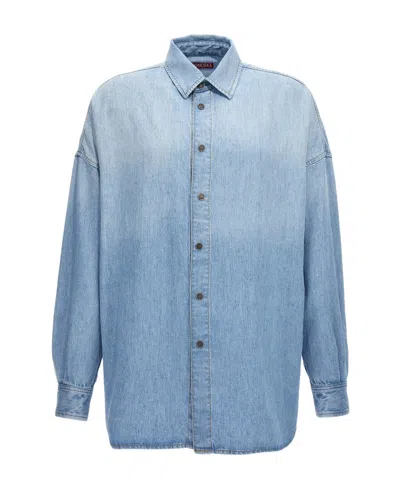 Diesel D-kama Long-sleeve Denim Shirt In Blue