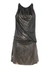 Diesel Short Dress With Metallic Effect In Black
