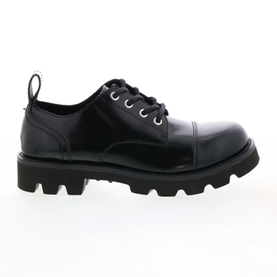 Pre-owned Diesel D-konba Lc Y02856-p4471-t8013 Mens Black Canvas Oxfords Casual Shoes