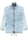 Diesel D-krap-s1 Denim Bomber Jacket In Blue