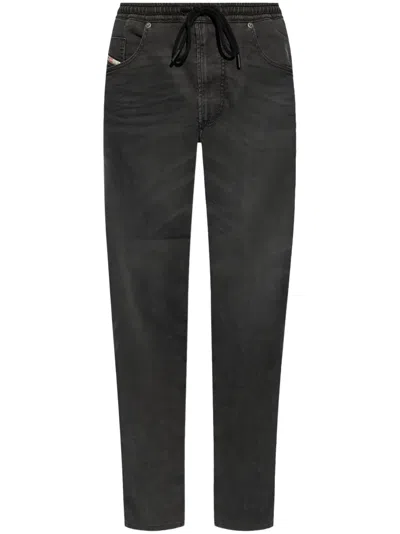 Diesel D-krooley Mid-rise Jeans In Black