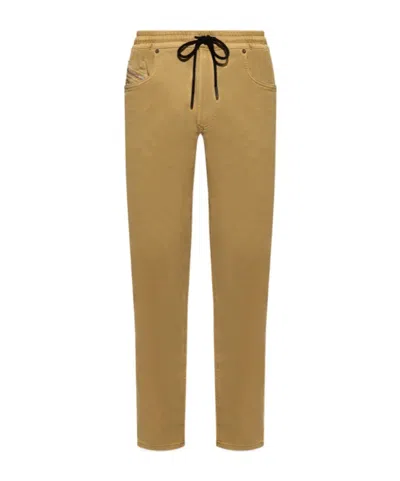 Diesel D-krooley Tapered Trousers In Brown