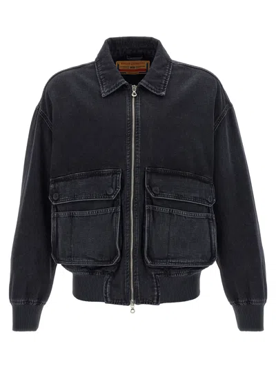 Diesel D-kurz Casual Jackets And Parka In Black