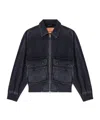 Diesel Jacket In Batavia-weave Denim In Black