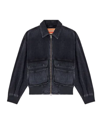 DIESEL DIESEL D-KURZ BATAVIA-WEAVE DENIM JACKET