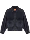 Diesel Jacket In Batavia-weave Denim In Schwarz
