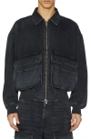 Diesel Jacket In Batavia-weave Denim In Black/denim