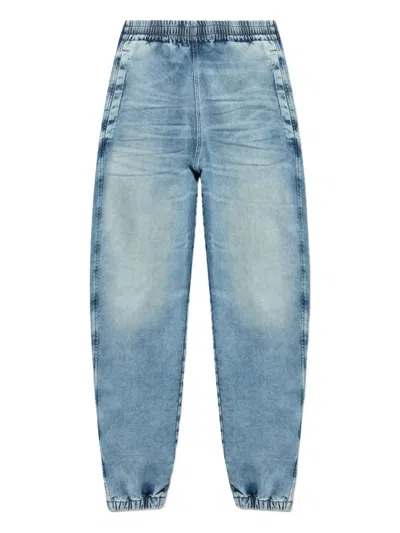 Diesel D-labb-s Elasticated-ankles Jeans In Blue