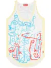 Diesel D-linz-graffiti-afr Top In White