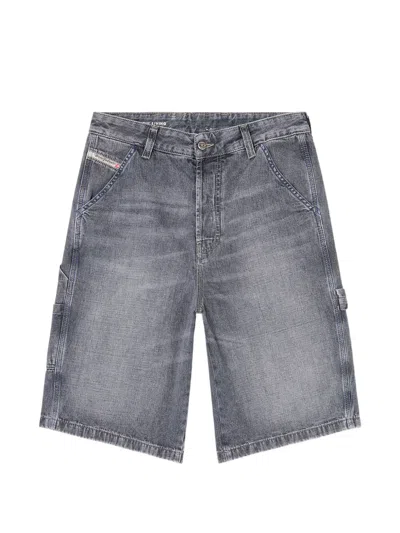 Diesel D-livery Denim Shorts In Black