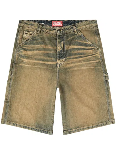 Diesel D-livery Shorts In Green