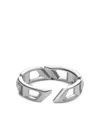 Diesel D Logo Band Ring In Silver