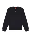 Diesel D-logo Cotton Sweatshirt In Black