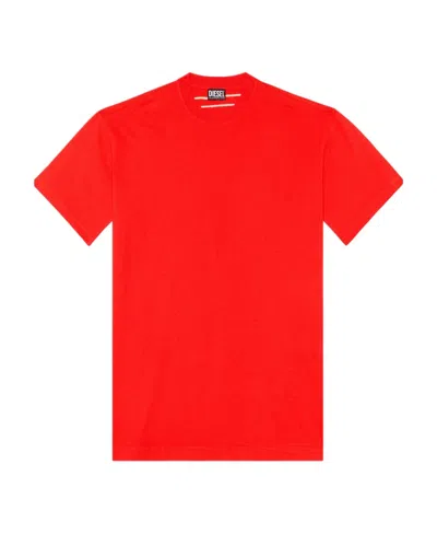 Diesel D-logo Cotton T-shirt In Red