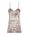 Diesel Womens 7ff D-longy Graphic-print Cotton-jersey Mini Dress Xs