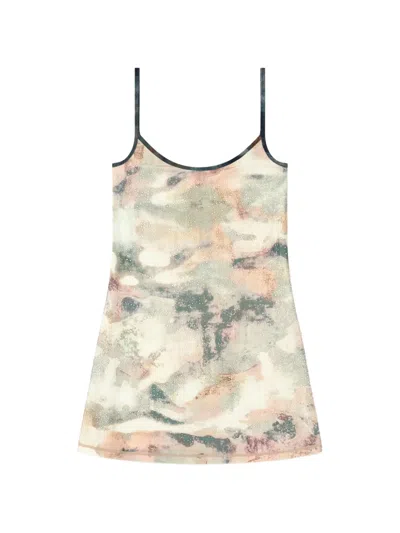 Diesel D-loop Crystal-embellishment Mini Dress In Multi