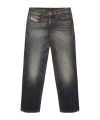 Diesel D-lucas Distressed-effect Tapered Jeans In Black