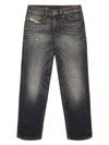Diesel D-lucas Distressed-effect Tapered Jeans In Grey