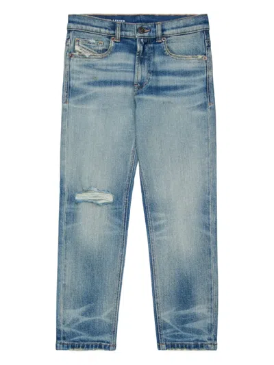Diesel Kids' D-lucas-j Distressed-effect Jeans In Blue
