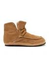 Diesel Suede Boots With Rubber Sole And Stitching In Multi