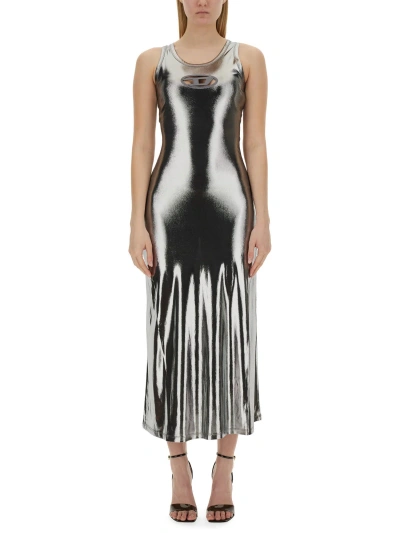 Diesel D-lyny Dress In Silver